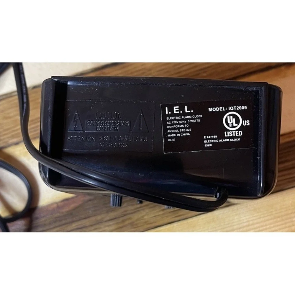 Retro Look Electric Alarm Clock Analog Mid-Century Modern By IEL
